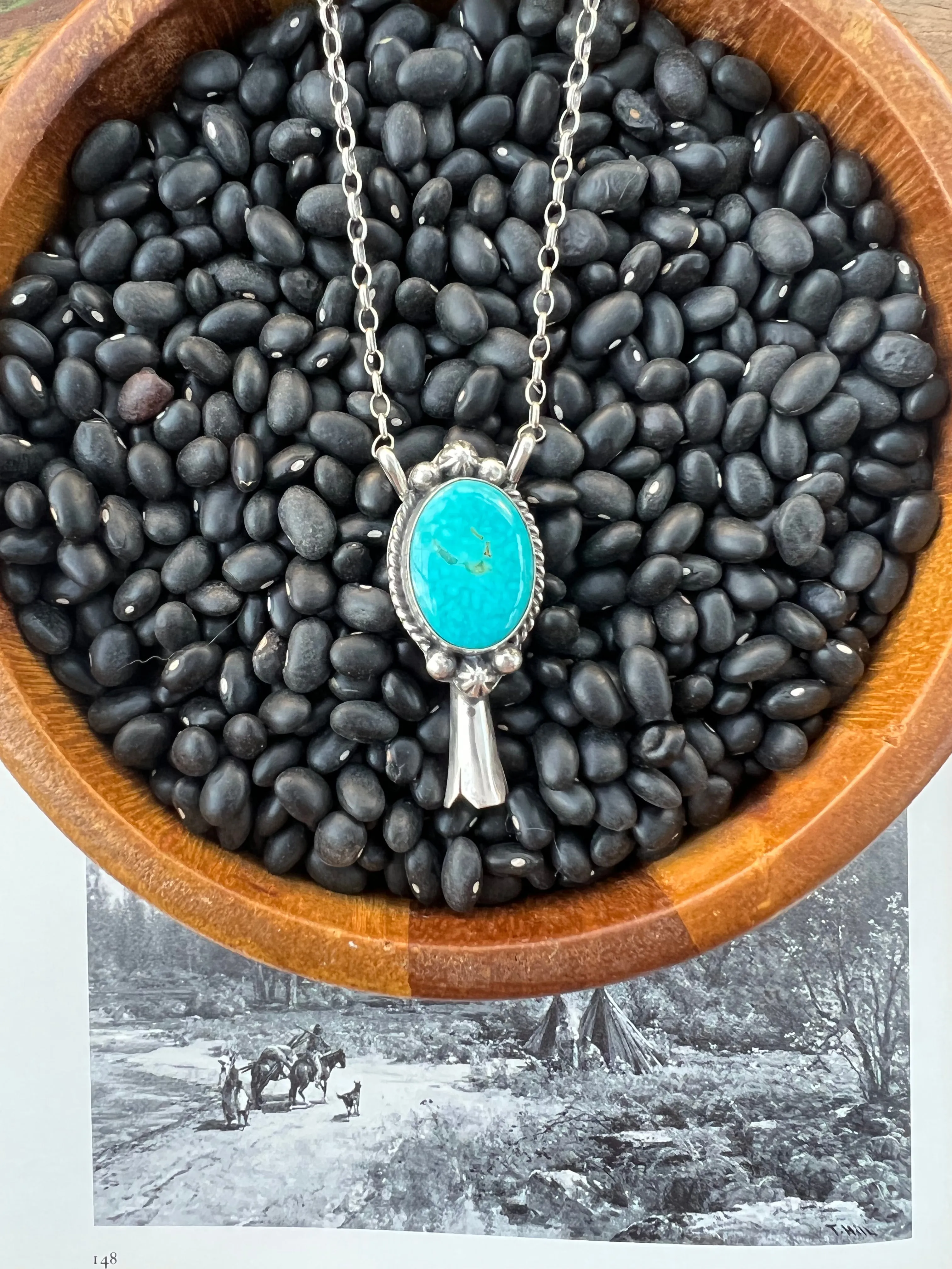 Squash blossom pendant Necklace