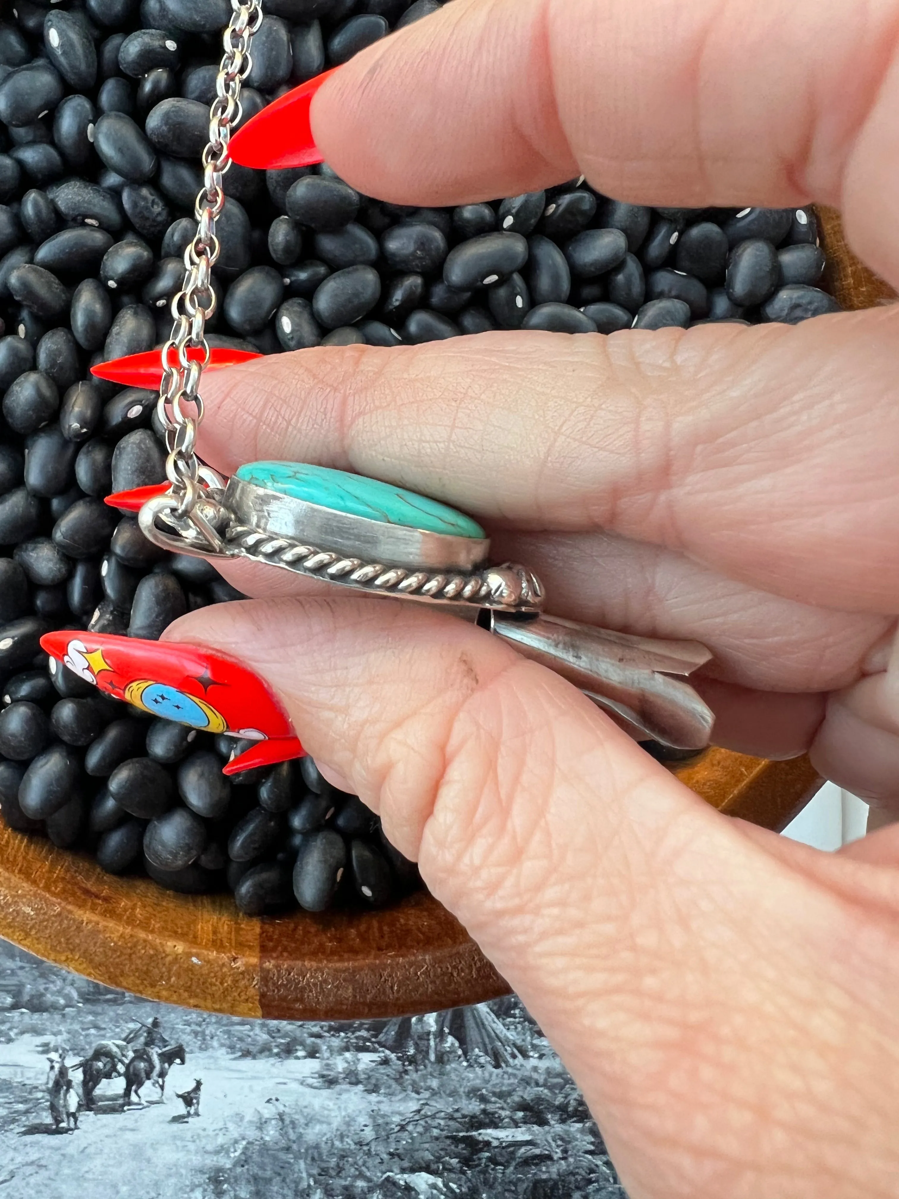 Squash blossom pendant Necklace