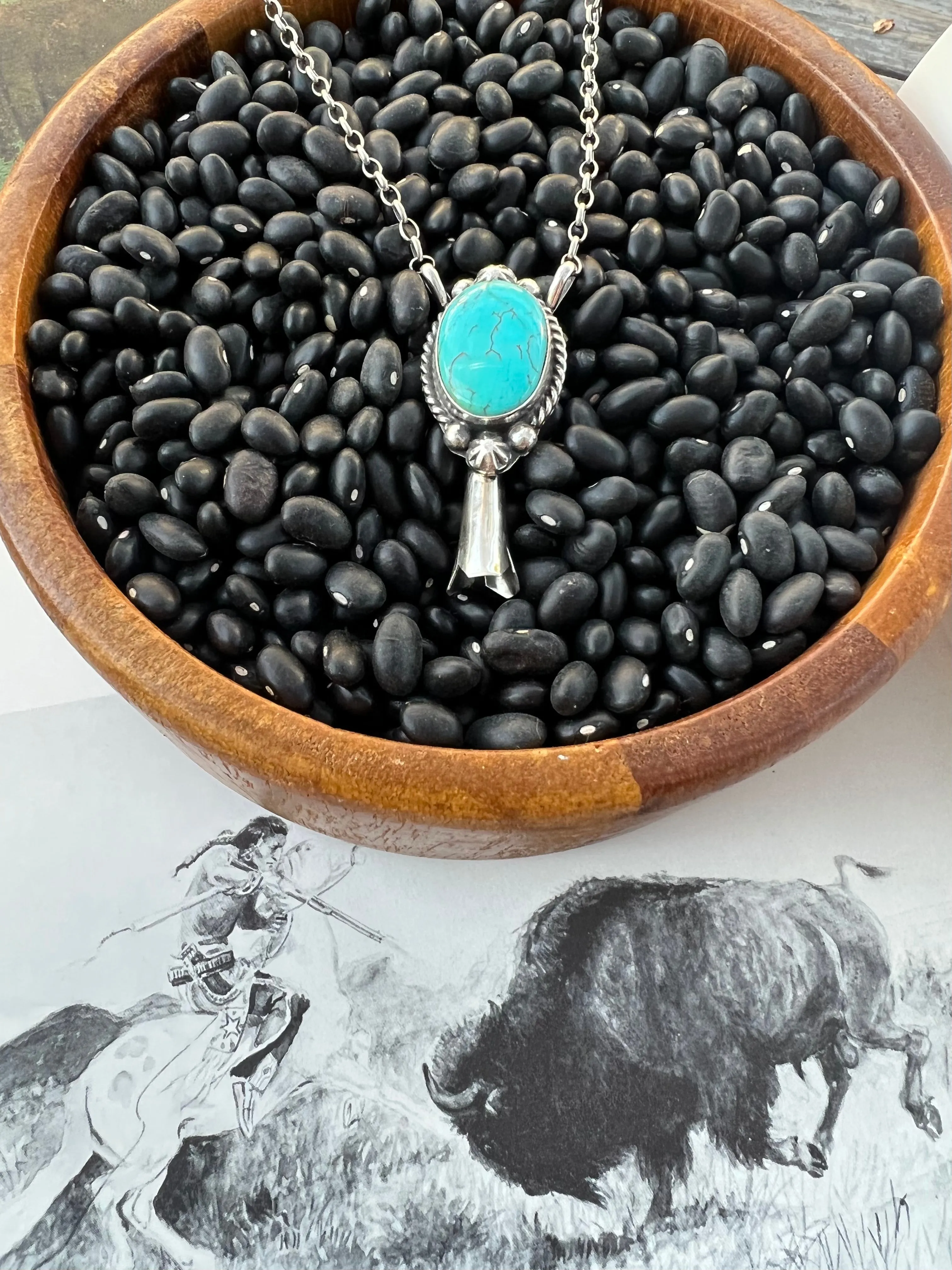 Squash blossom pendant Necklace