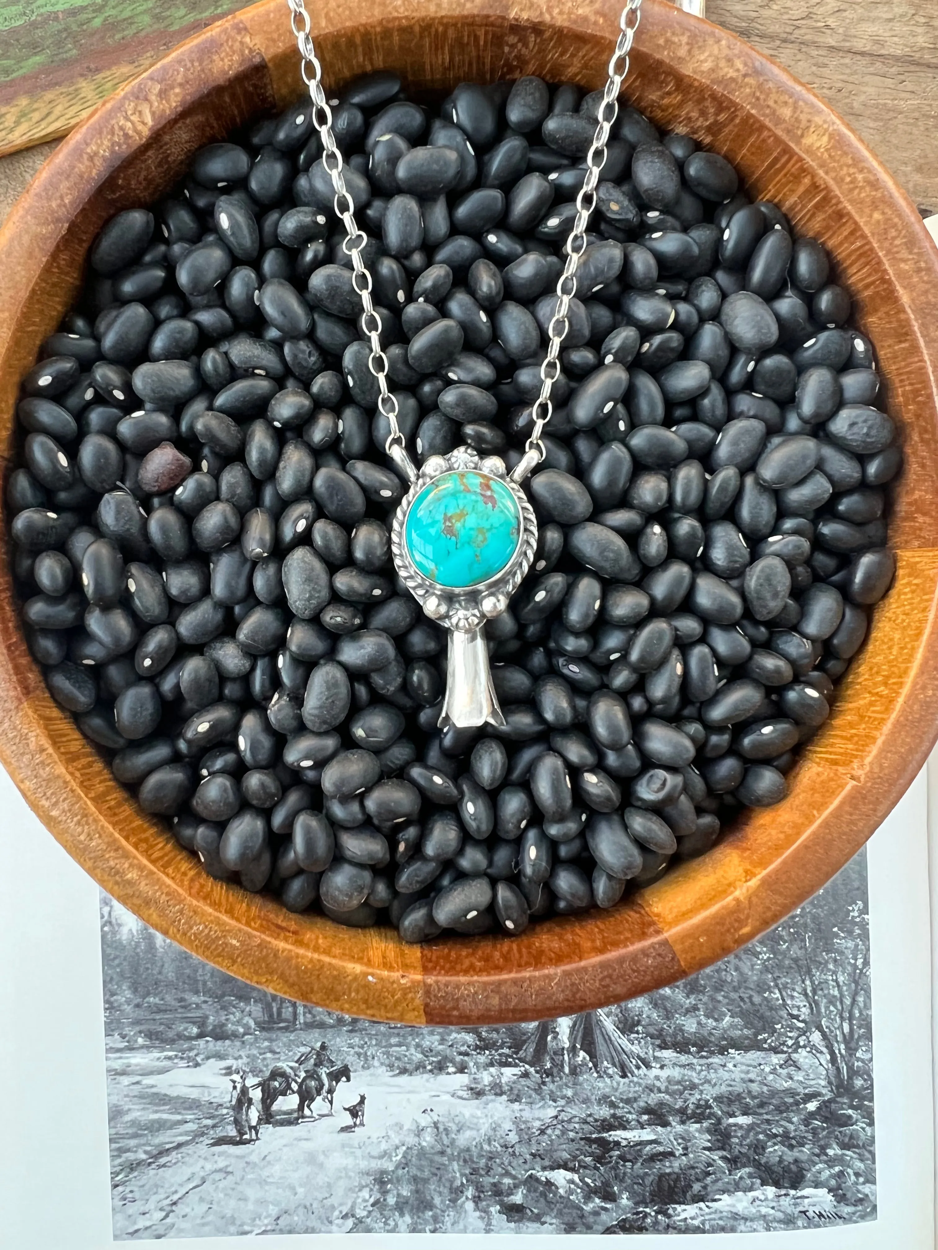 Squash blossom pendant Necklace