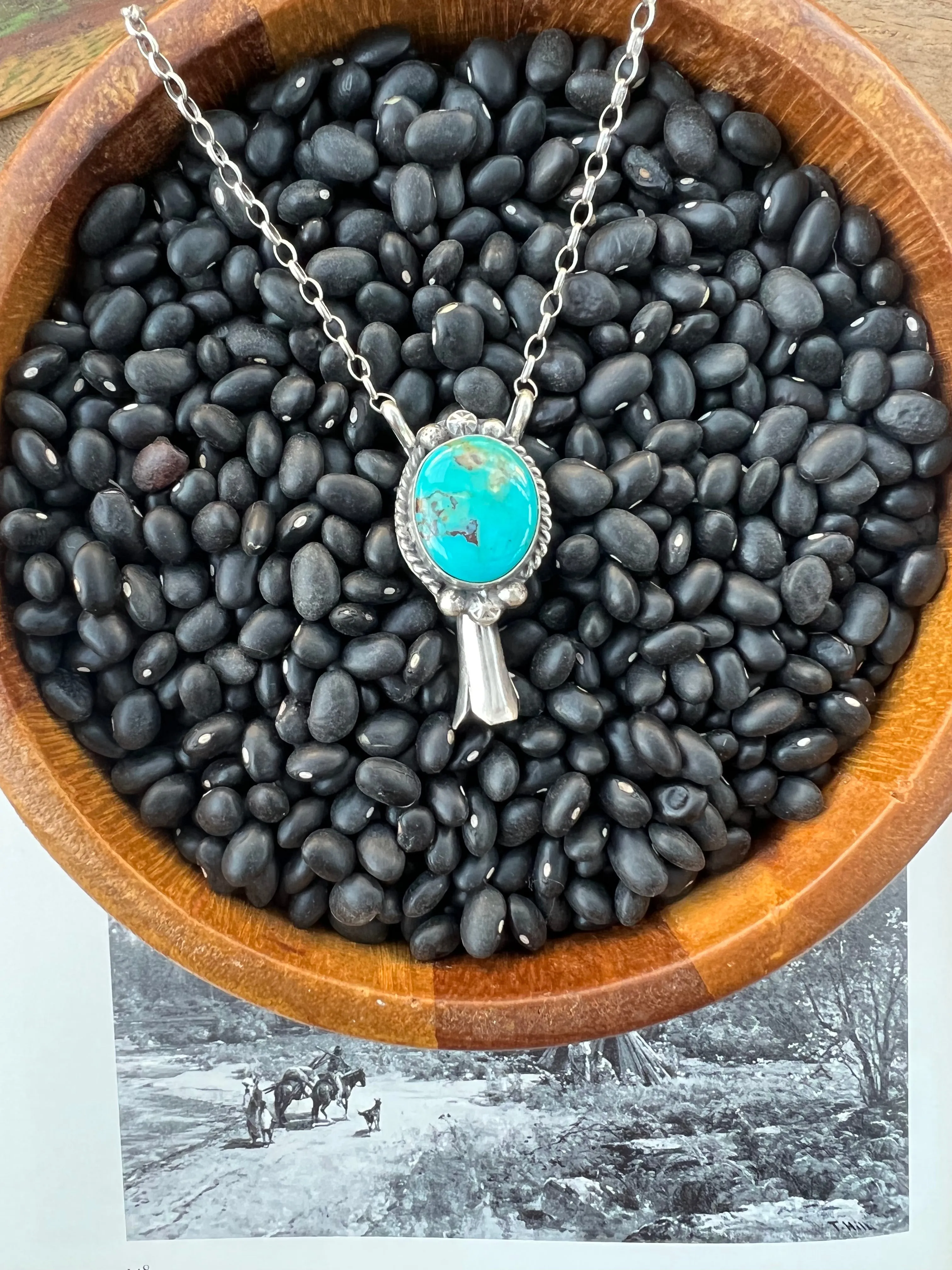 Squash blossom pendant Necklace