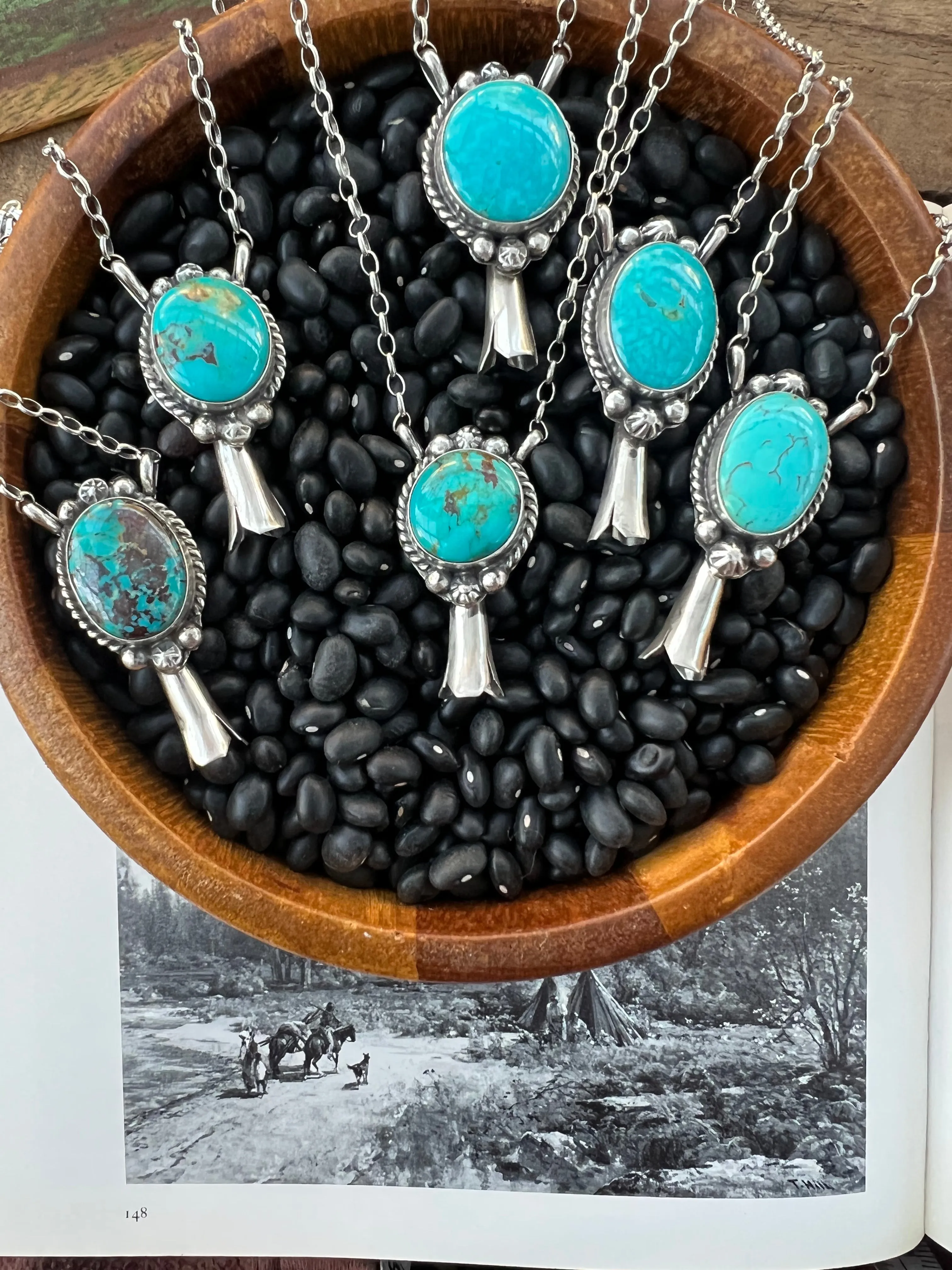 Squash blossom pendant Necklace