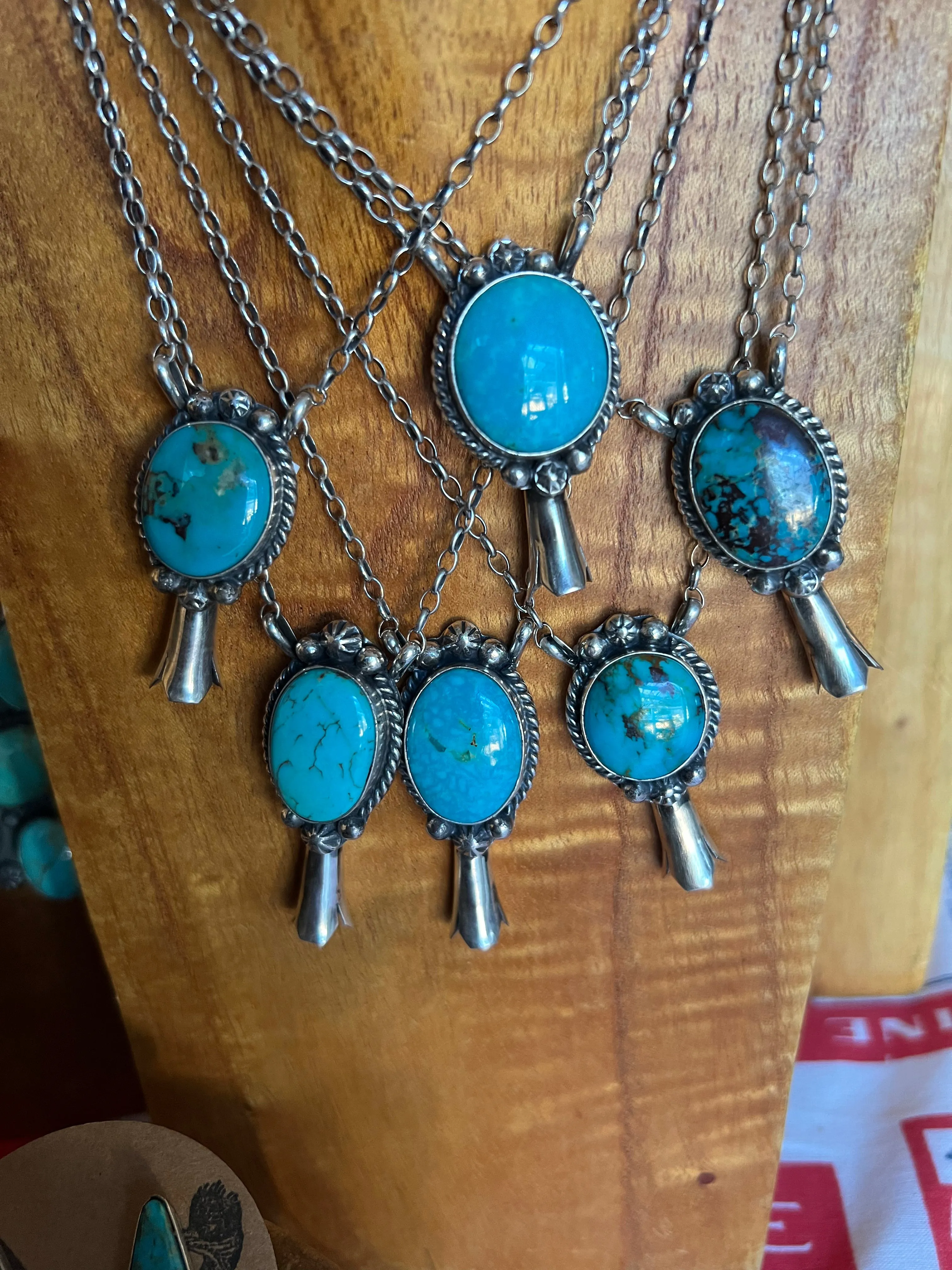 Squash blossom pendant Necklace