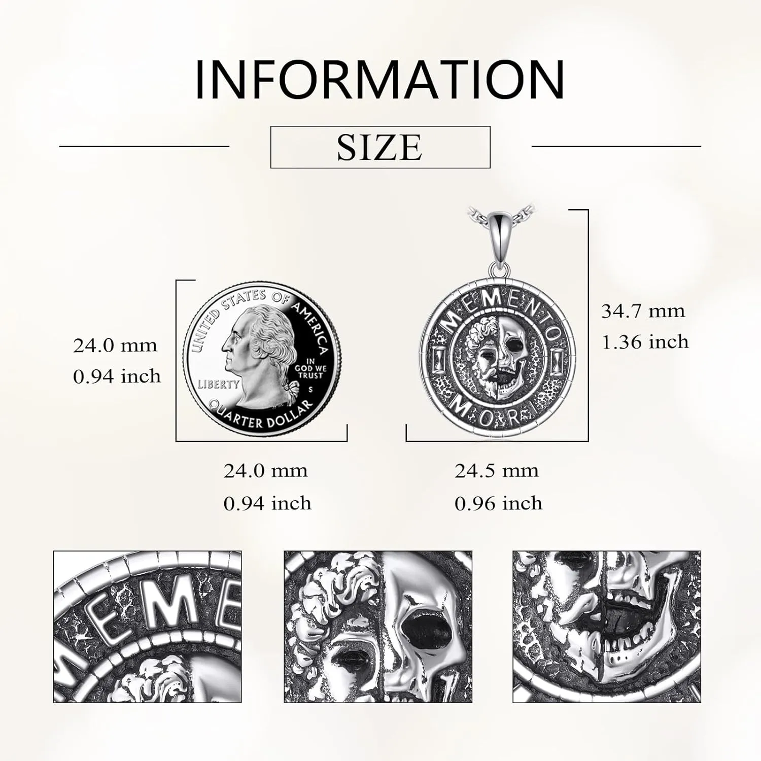 St Michael/Santa Muerte/St Christopher/Saint Benedict/Memento Mori/Saint Raphael/St Sebastian Necklace for Men S925 Sterling Silver Religious medals Jewelry Gift