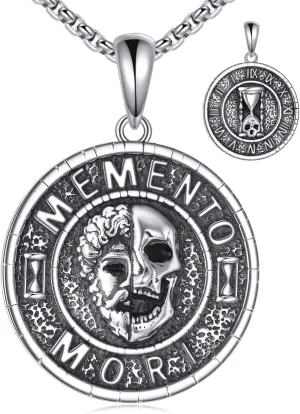 St Michael/Santa Muerte/St Christopher/Saint Benedict/Memento Mori/Saint Raphael/St Sebastian Necklace for Men S925 Sterling Silver Religious medals Jewelry Gift
