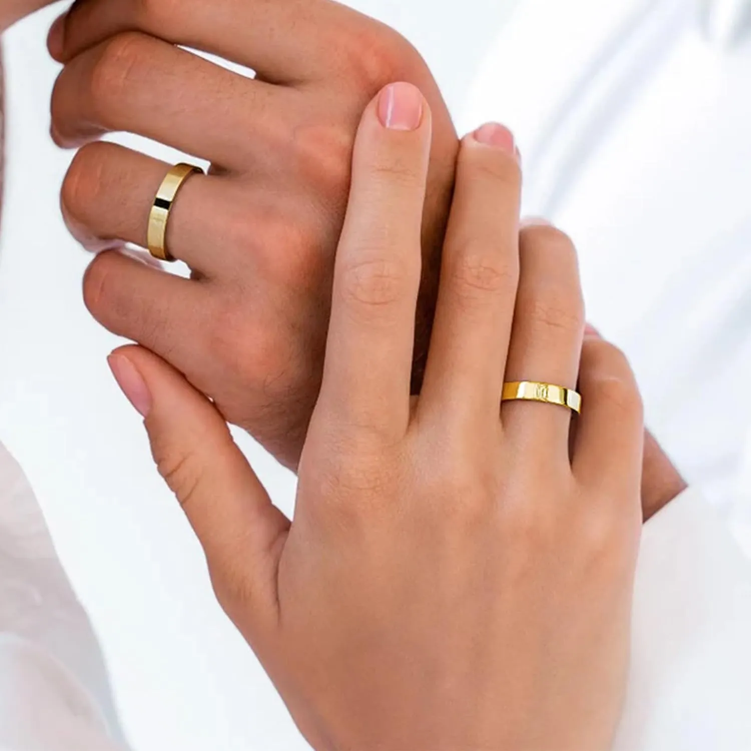 STARCHENIE 18K Gold Plated Ring for Men Women Solid 925 Sterling Silver 2MM 3MM 4MM 5MM 7MM 8MM Wedding Band Comfort Fit High Polish