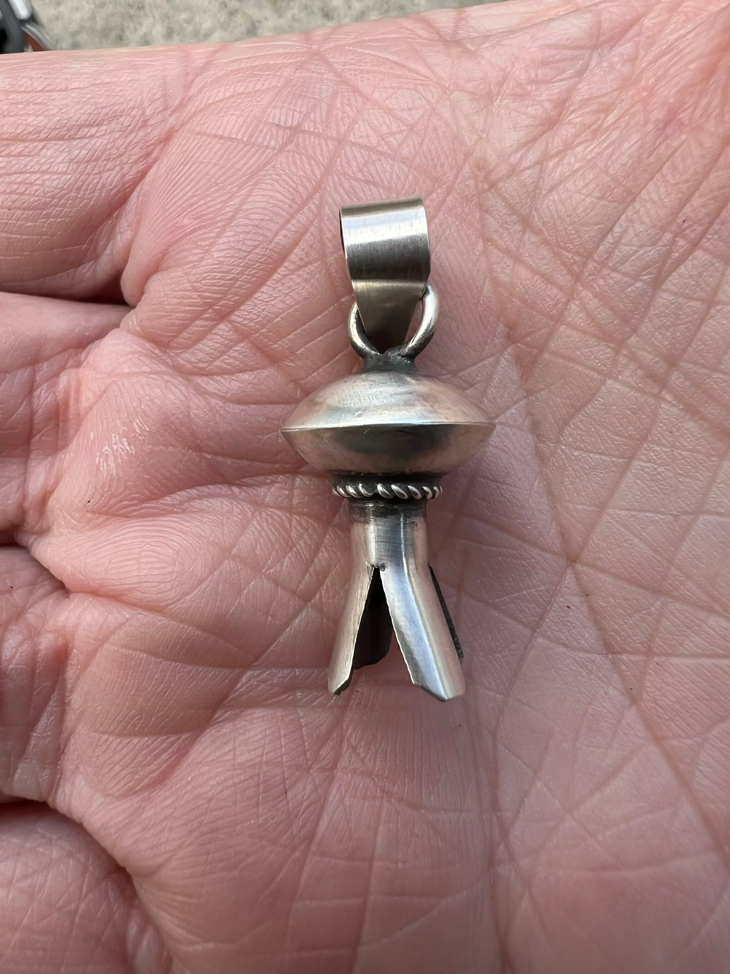 Sterling Squash Blossom Pendant