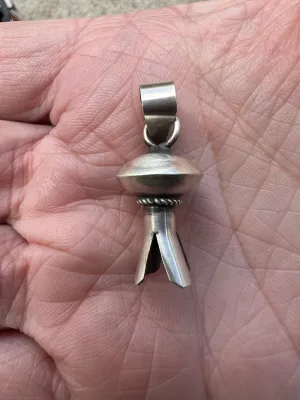 Sterling Squash Blossom Pendant