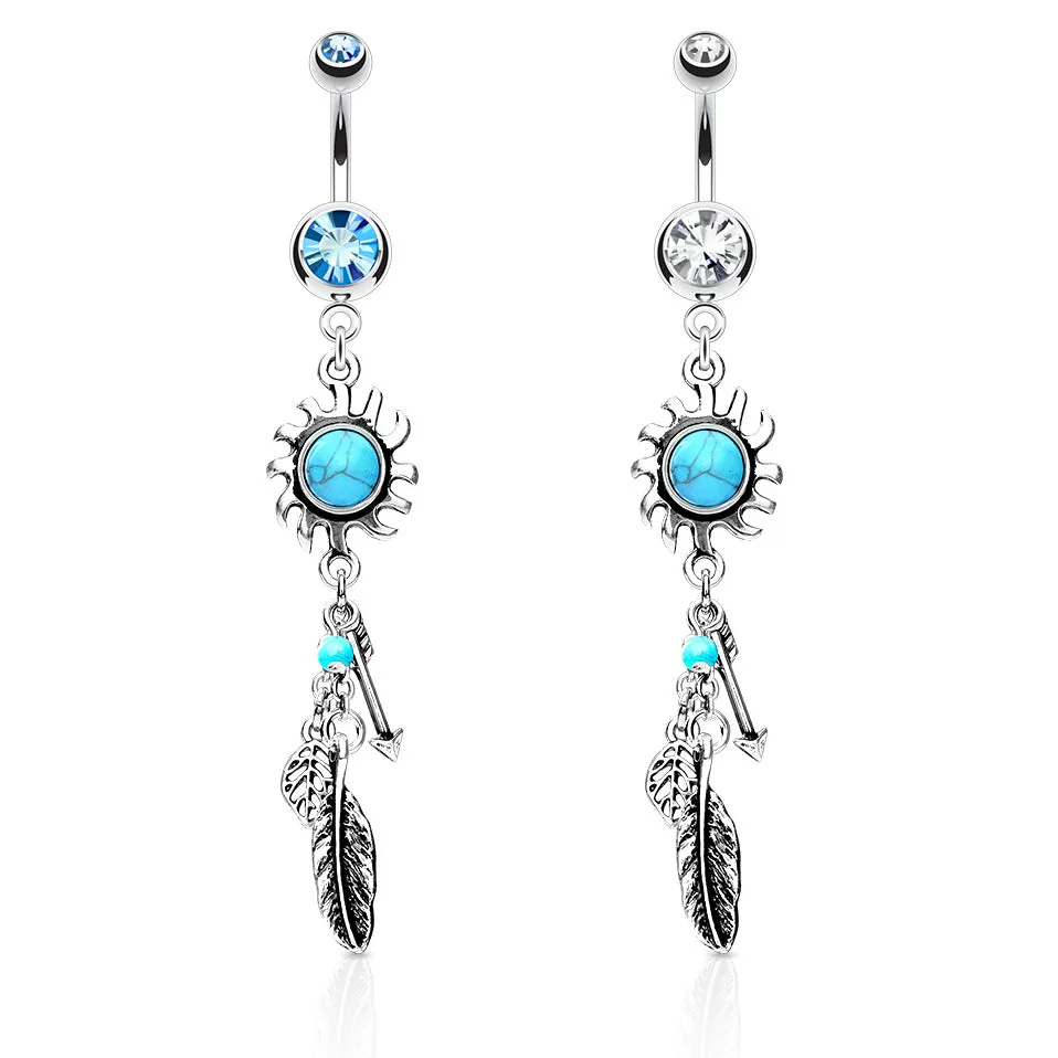 Sunburst Dreams Dangly Navel Rings
