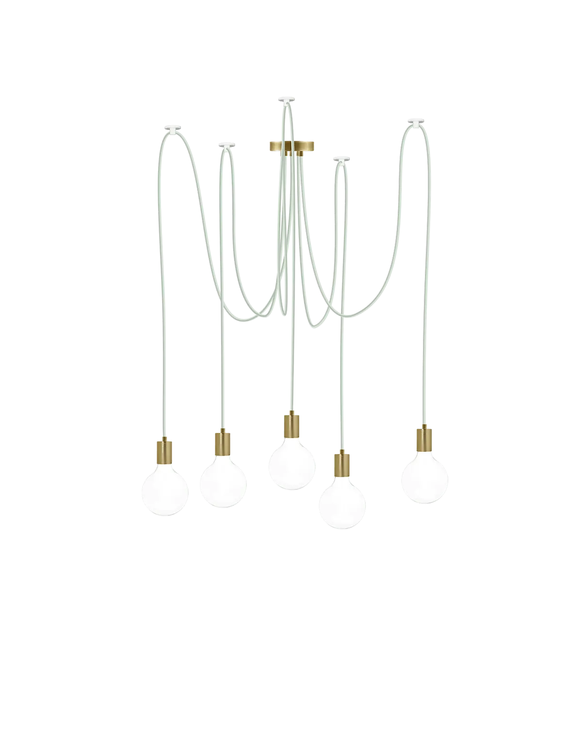Swag Chandelier: Eucalyptus and Brass