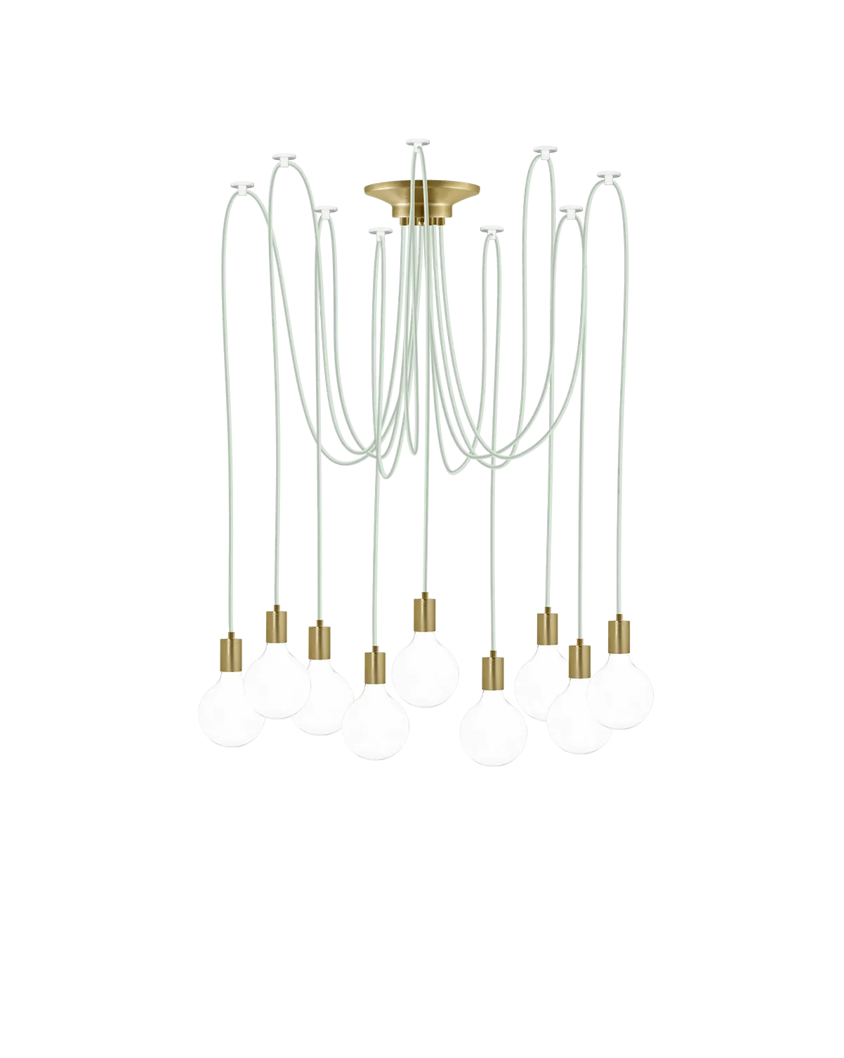 Swag Chandelier: Eucalyptus and Brass
