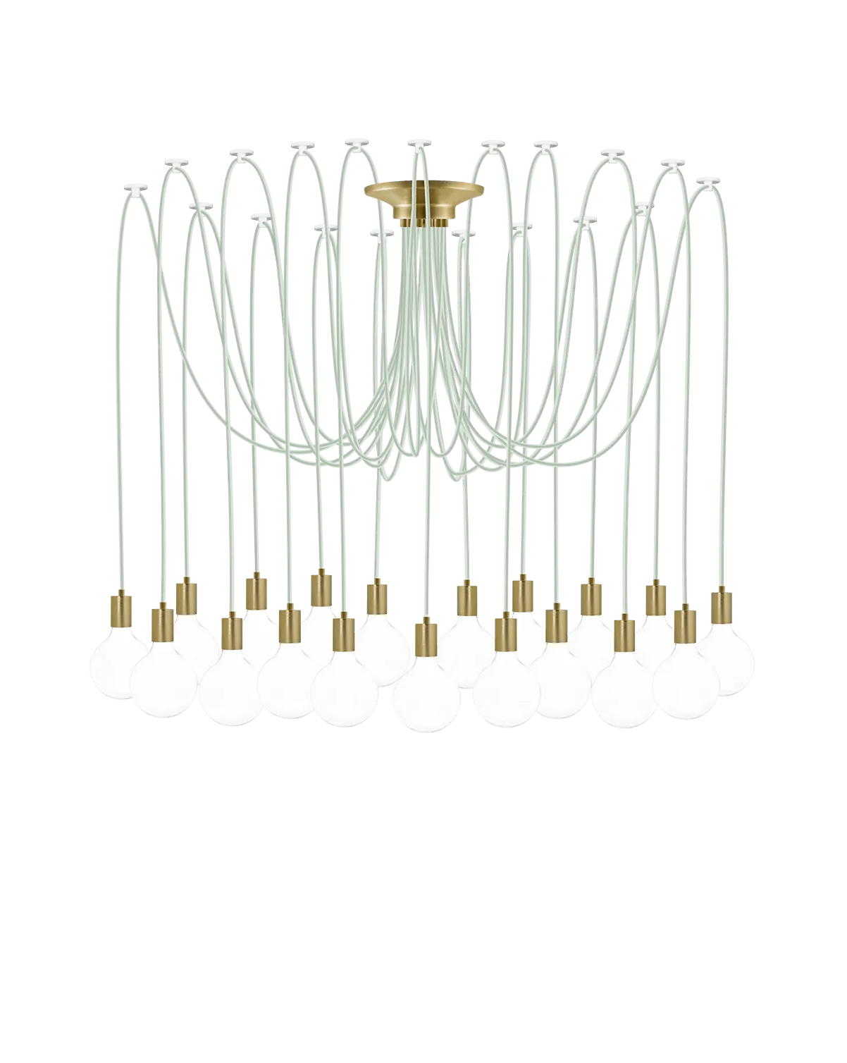 Swag Chandelier: Eucalyptus and Brass