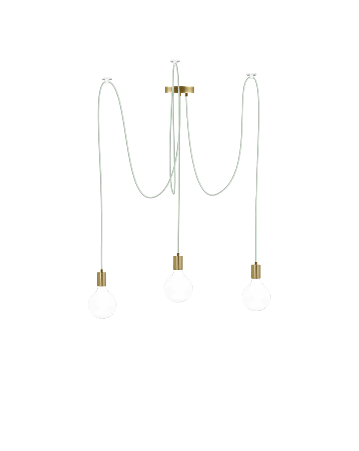 Swag Chandelier: Eucalyptus and Brass