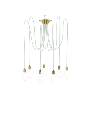 Swag Chandelier: Eucalyptus and Brass