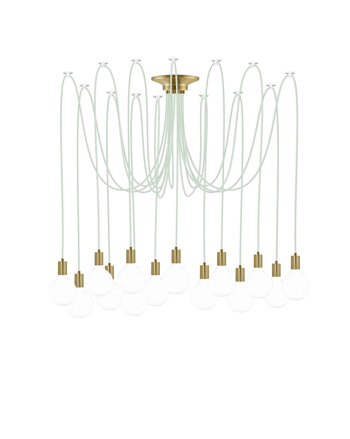 Swag Chandelier: Eucalyptus and Brass