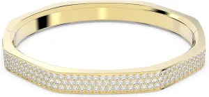 Swarovski Dextera bangle, Octagon shape, Pav, White, Crystal
