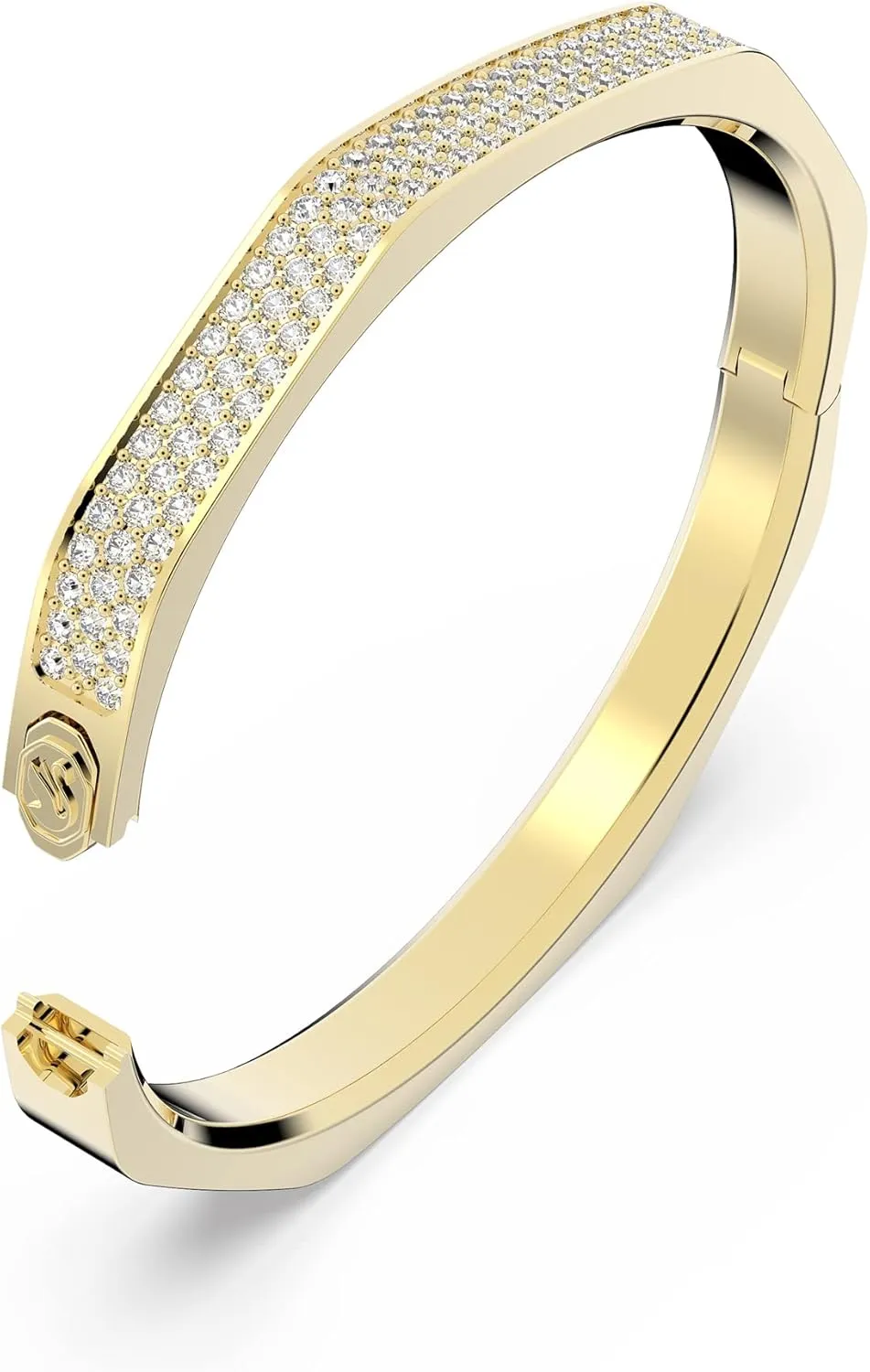 Swarovski Dextera bangle, Octagon shape, Pav, White, Crystal