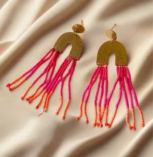 Swing drop beaded earrings