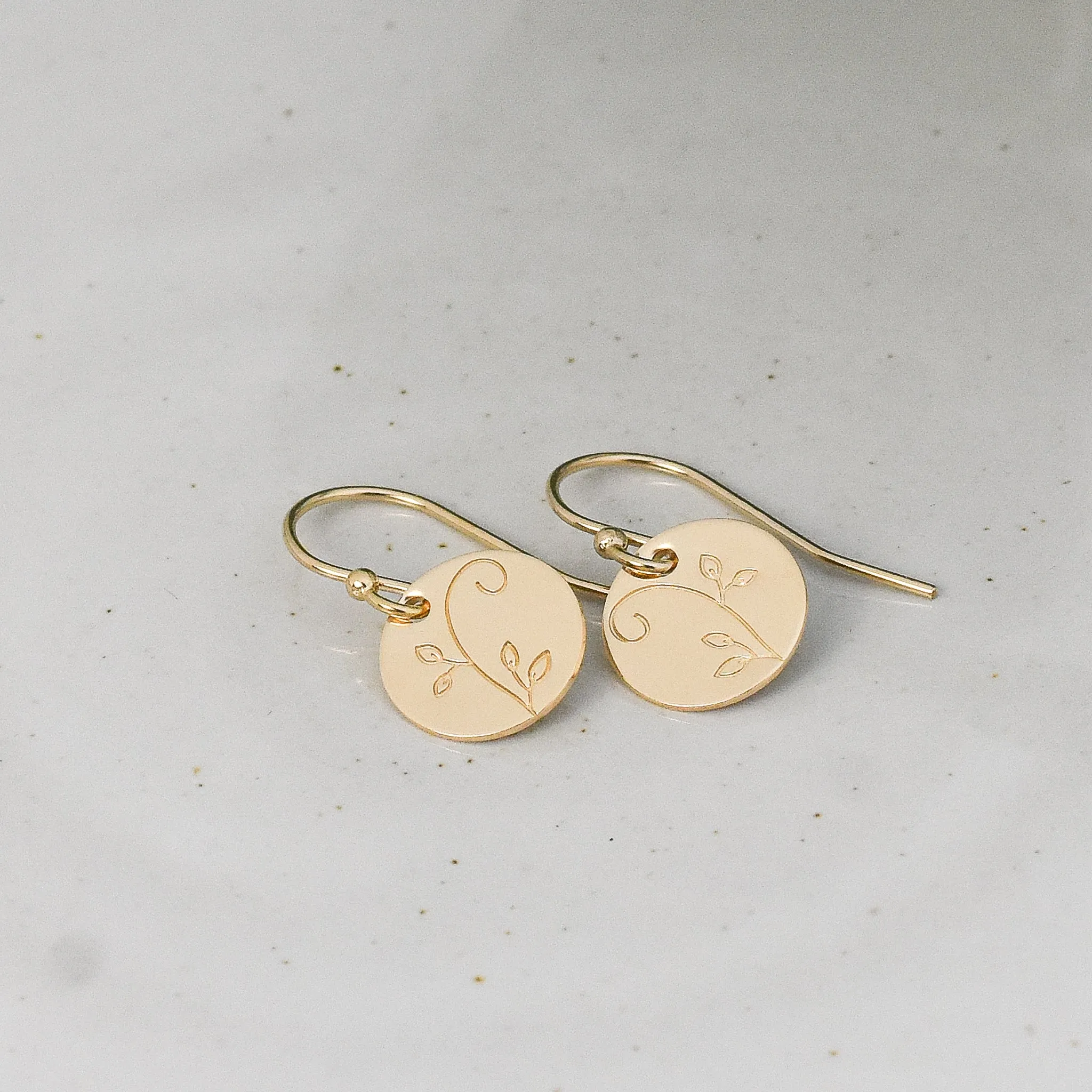 Swirly Vine Earrings - Gold or Silver