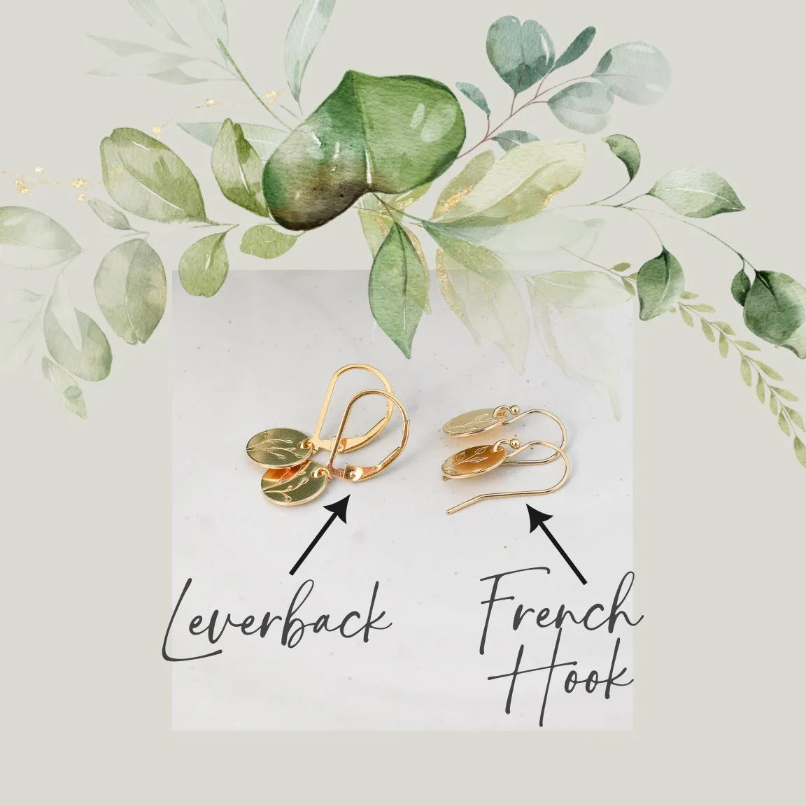 Swirly Vine Earrings - Gold or Silver