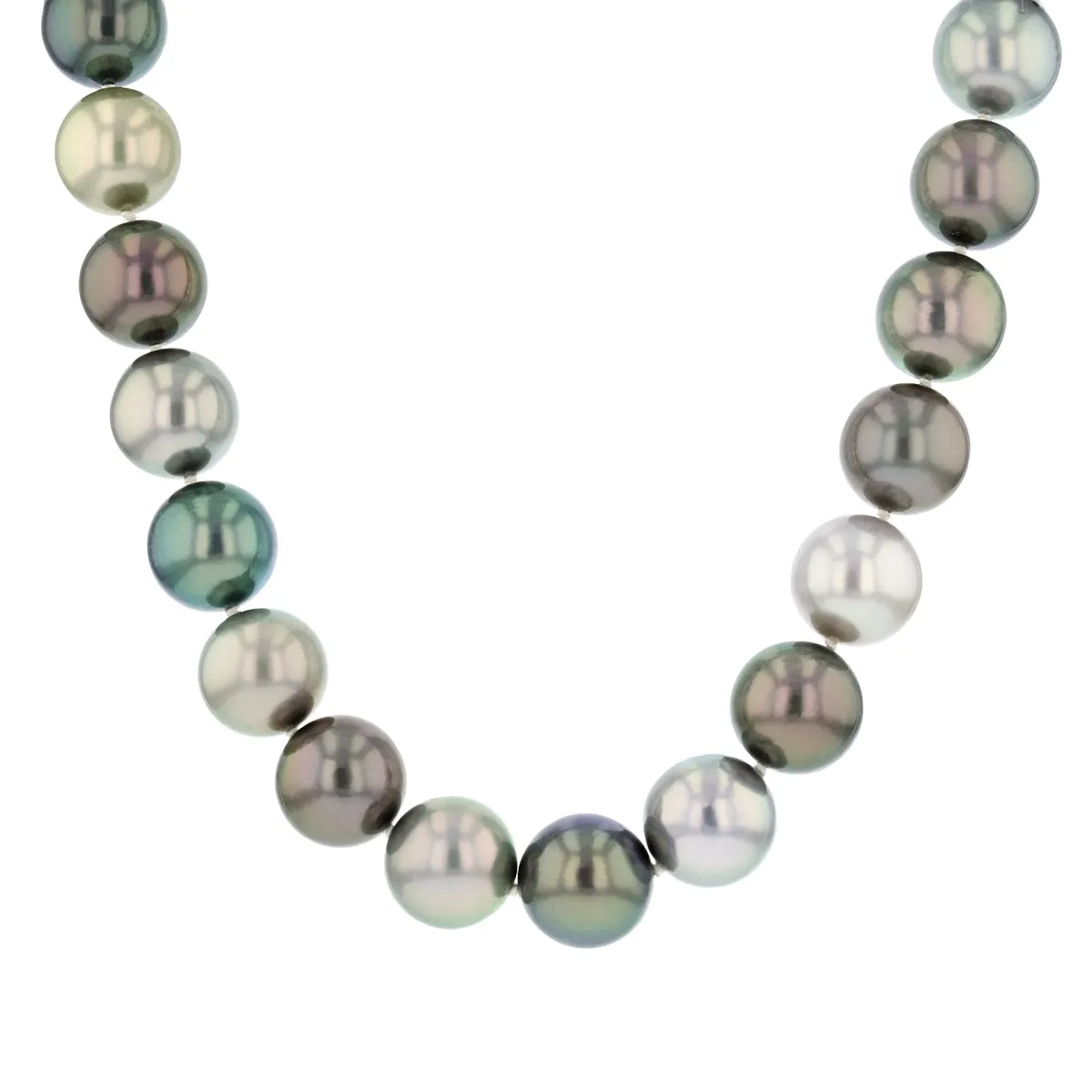 Tahitian Pearl Necklace | 18K White Gold
