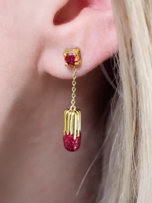 TAMPON EARRINGS - GOLD PLATED STERLING SILVER