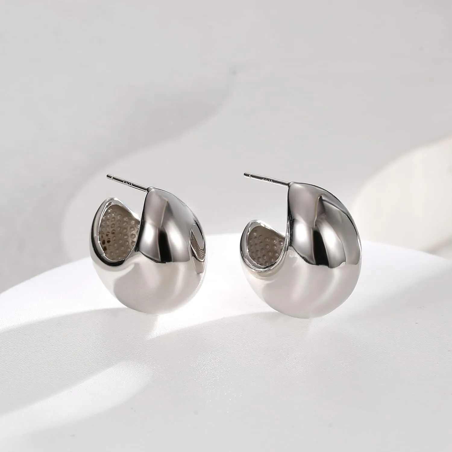 Teardrop Chunky Earrings for Women Trendy Hoop Earring Set Earring Dupes, Fashion Gold Large Drop Earrings