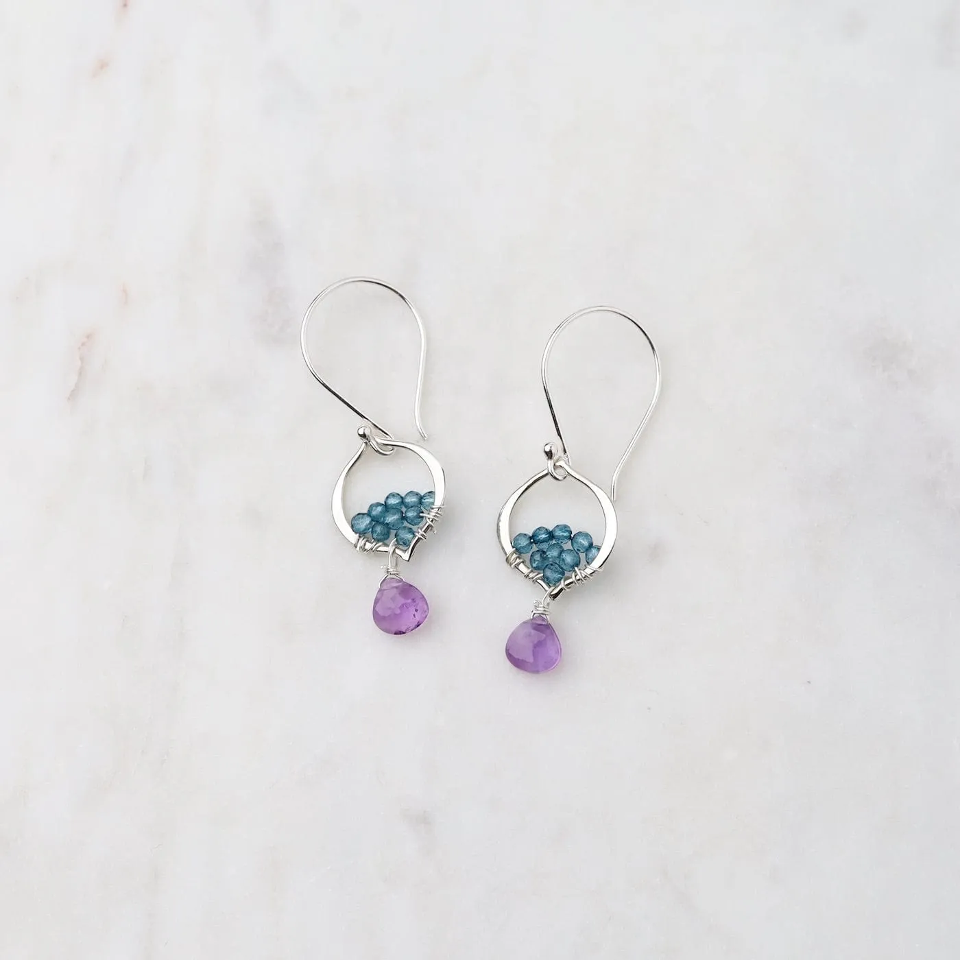 Tiny Silver Arabesque Earrings
