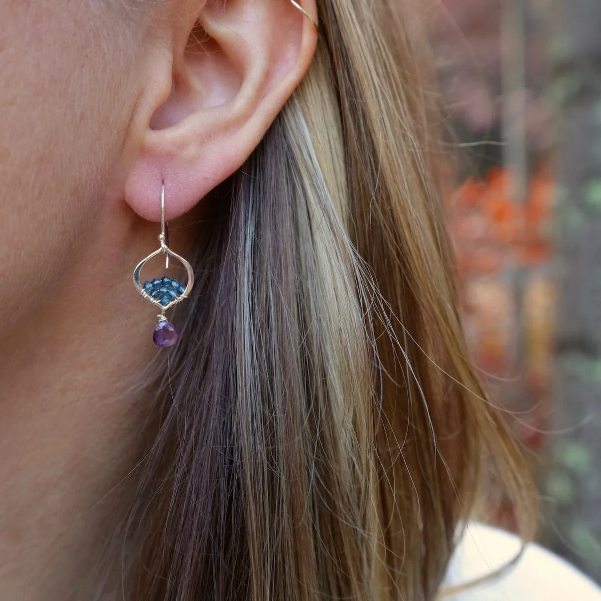 Tiny Silver Arabesque Earrings