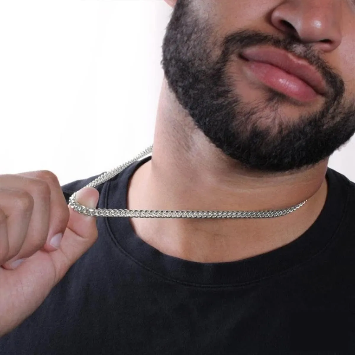 To My Son Cuban Chain Necklace From Mom, Son Necklace From Dad, Mother And Sons Necklaces, Sons Gifts from Father, Gifts for Him Birthday Christmas Anniversary Graduation Day