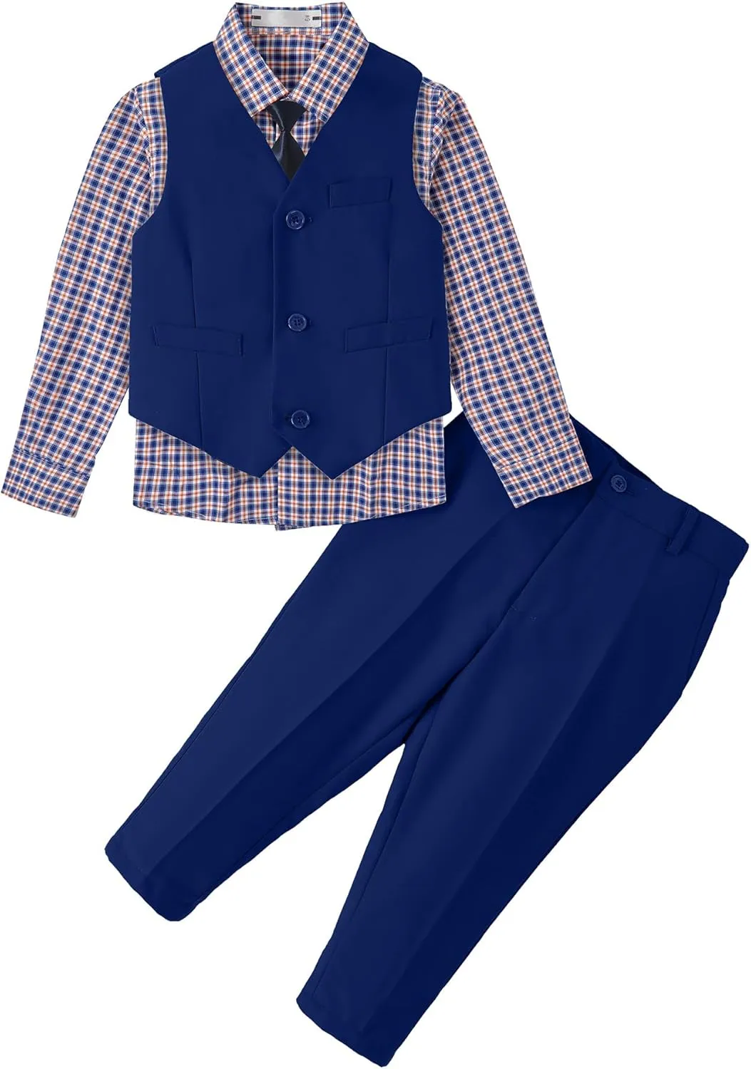 Toddler Suit for Boys Tuxedo Suit Vest and Pants Set Gentleman Outfits Infant Baby Boys Clothes Sets