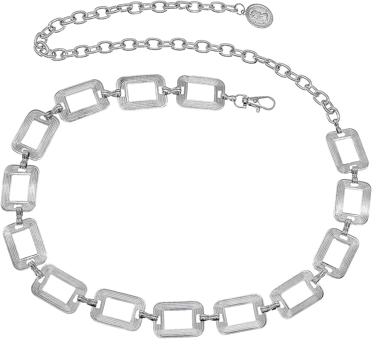 Trendy Women's O-Ring Adjustable Waist Chain - Fashion Accessory for Jeans and Dresses