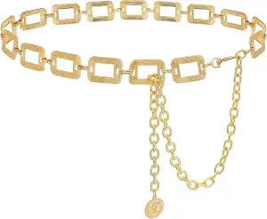 Trendy Women's O-Ring Adjustable Waist Chain - Fashion Accessory for Jeans and Dresses