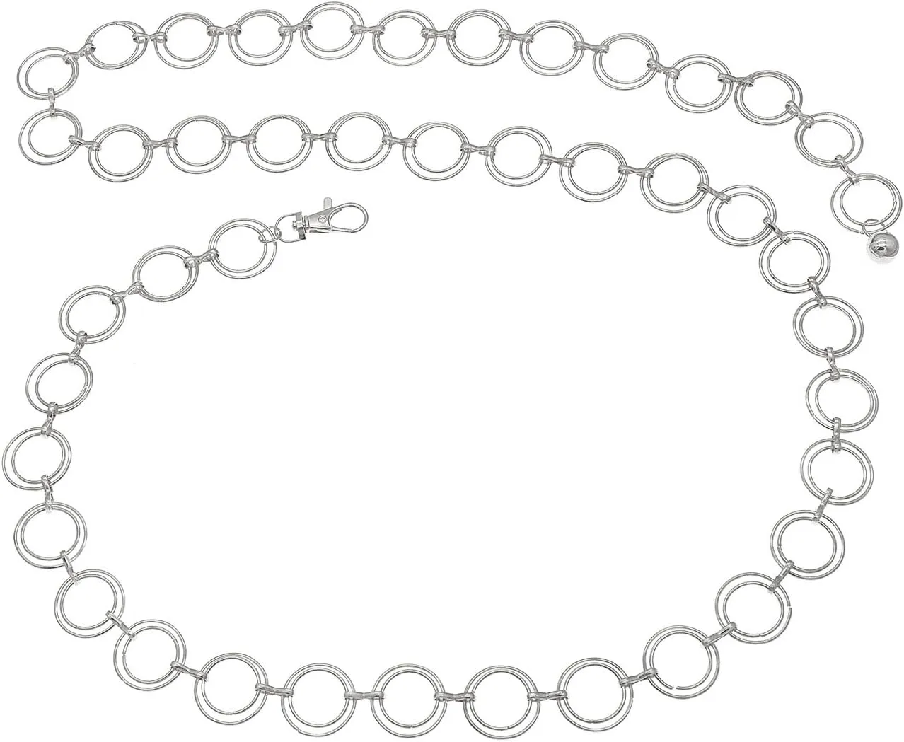 Trendy Women's O-Ring Adjustable Waist Chain - Fashion Accessory for Jeans and Dresses