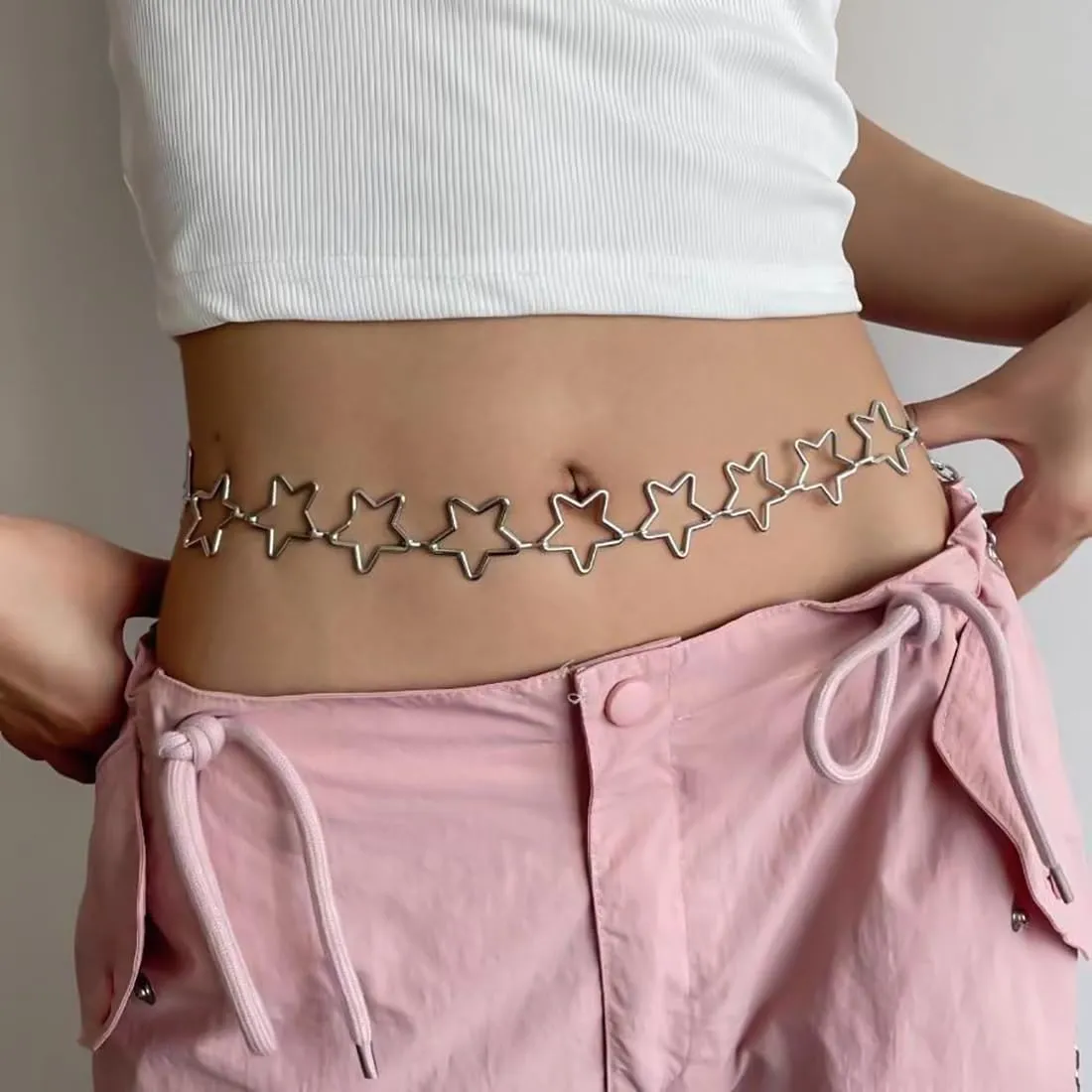 Trendy Women's O-Ring Adjustable Waist Chain - Fashion Accessory for Jeans and Dresses