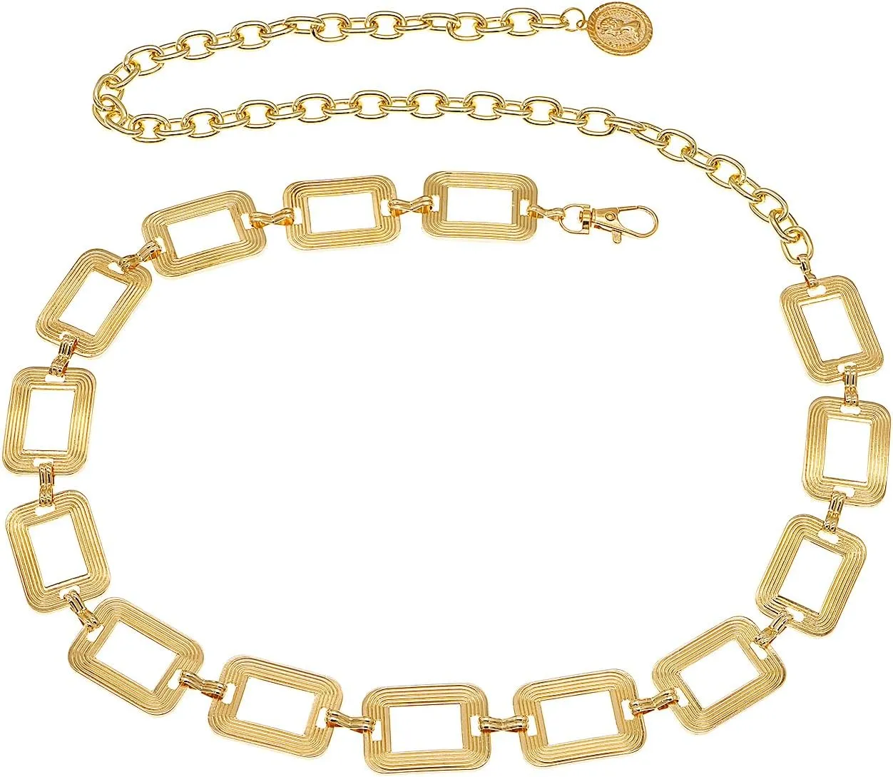 Trendy Women's O-Ring Adjustable Waist Chain - Fashion Accessory for Jeans and Dresses