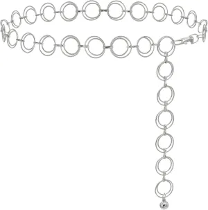 Trendy Women's O-Ring Adjustable Waist Chain - Fashion Accessory for Jeans and Dresses