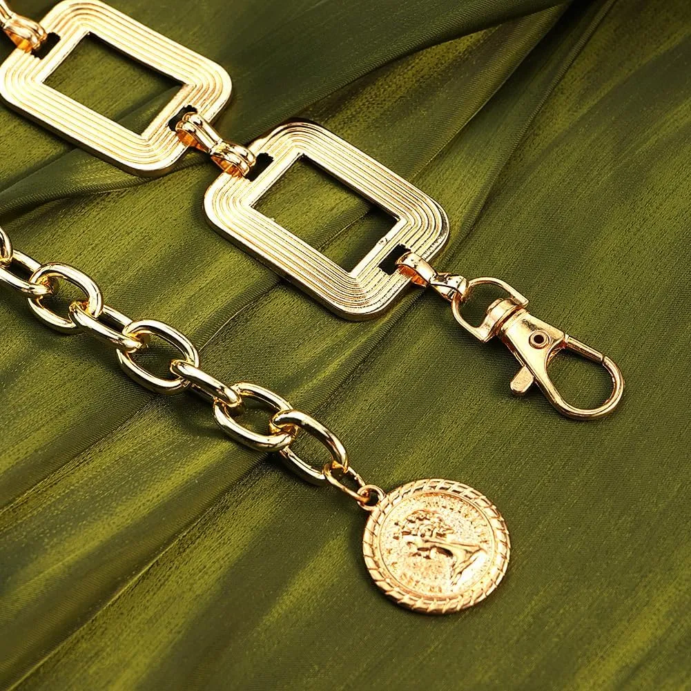 Trendy Women's O-Ring Adjustable Waist Chain - Fashion Accessory for Jeans and Dresses
