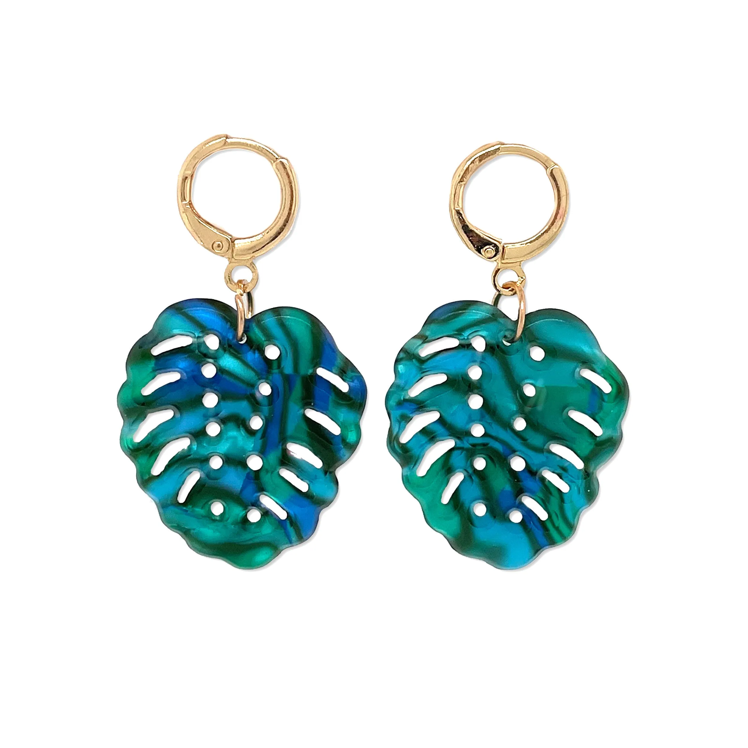 Tropical Leaf Earrings
