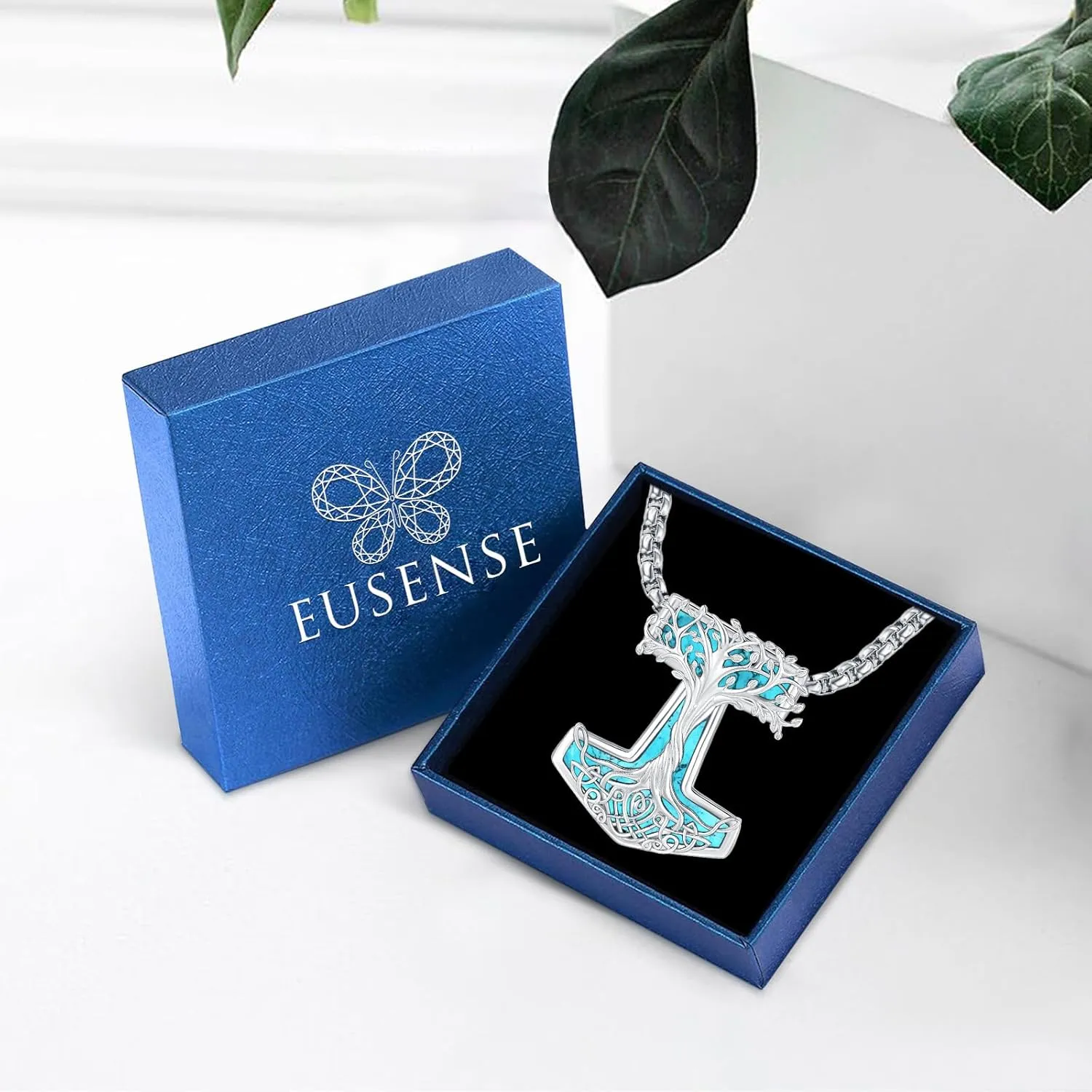 Turquoise Jewelry for Women Men 925 Sterling Silver Pendant Urn Necklaces for Ashes Picture Locket Necklace Thor Hammer Yggdrasil Virgen De Guadalupe St Michael Christopher Judas Witches Knot Necklace