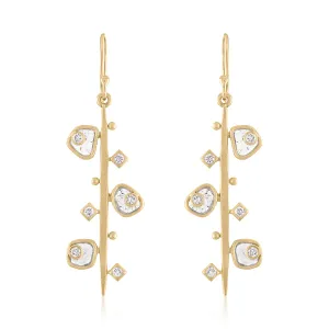 TWILIGHT DIAMOND SLICE LINEAR EARRINGS