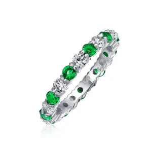 Two Tone Green Cocktail Statement Ring with CZ Pave and Sterling Silver Design