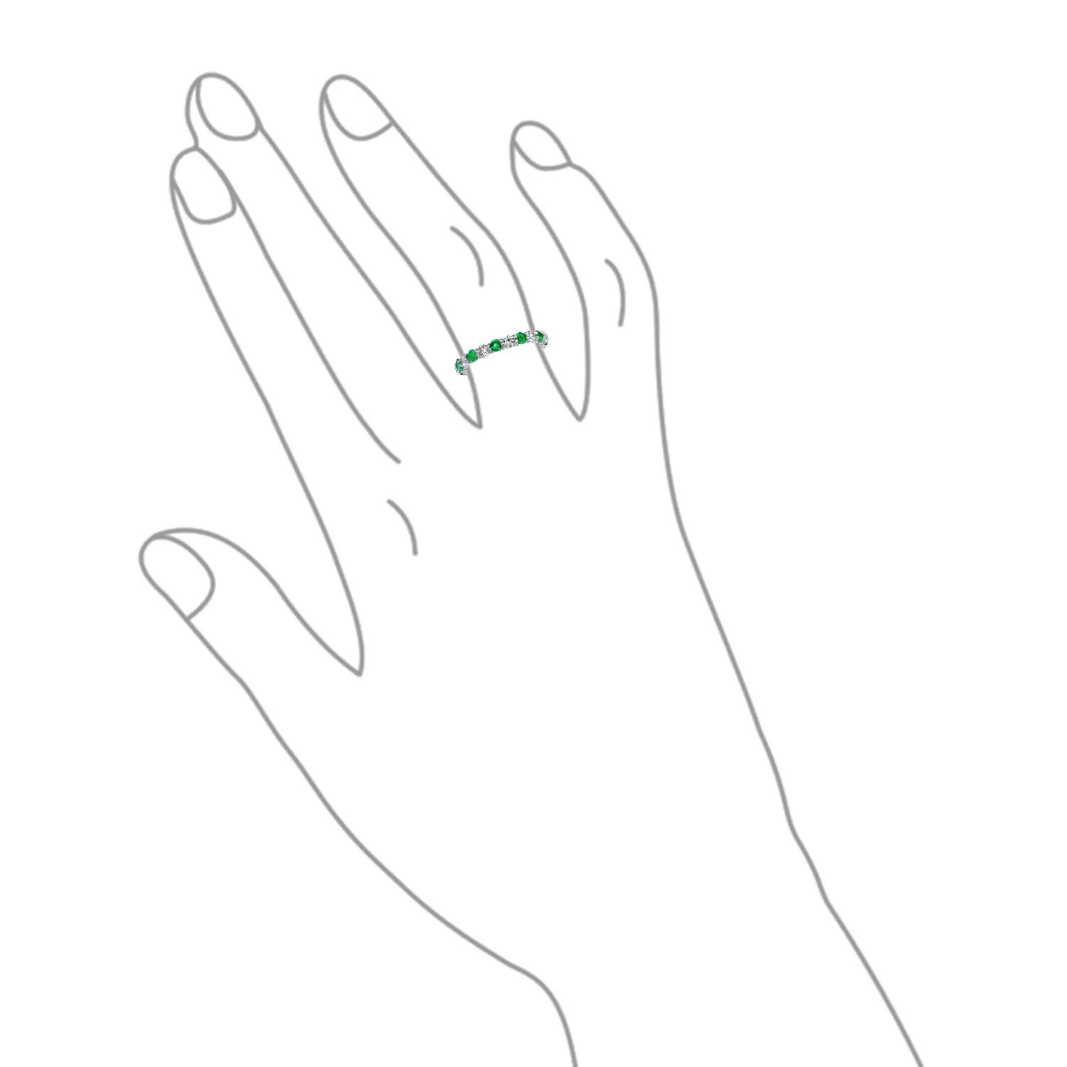 Two Tone Green Cocktail Statement Ring with CZ Pave and Sterling Silver Design