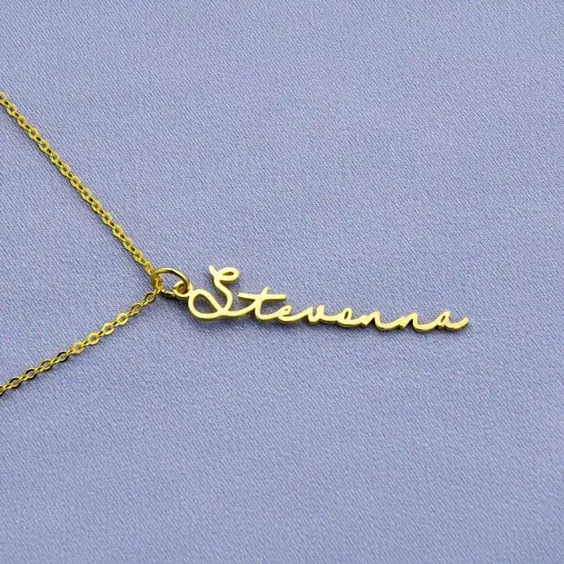 Vertical Name Necklace