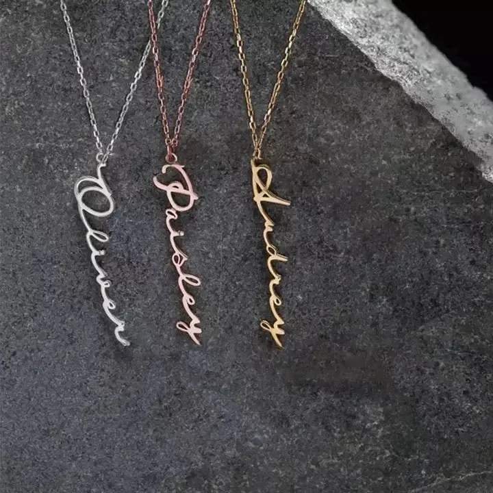 Vertical Name Necklace