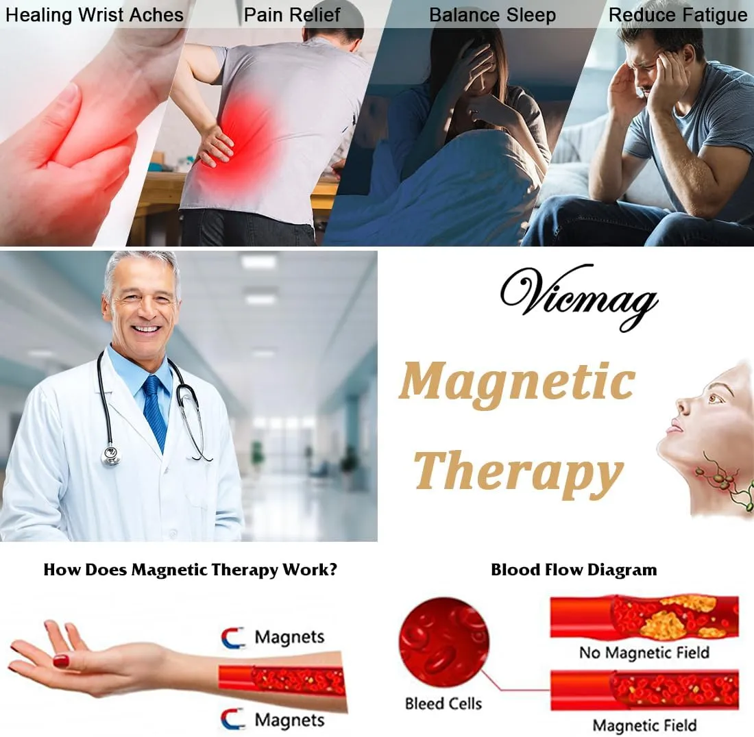 Vicmag Copper Magnetic Ring for Women 99.9% Copper Finger Ring Strong Magnet Ring Copper Jewelry Gift Adjustable