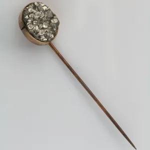 Victorian 14k stick pin with pyrite stone. skvc444e