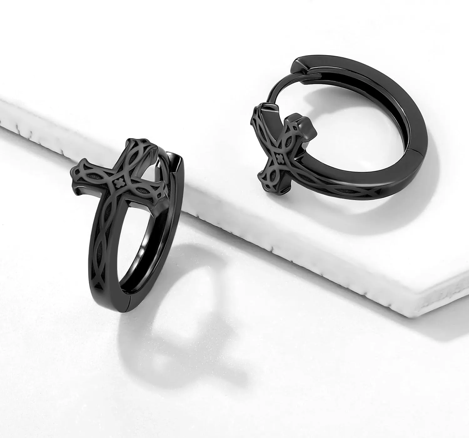 Viking Earrings for Men Women, Norse Viking Runes Hoop Earrings S925 Sterling Silver Norse Mythology Huggie Hoops Earrings Jewelry Gift