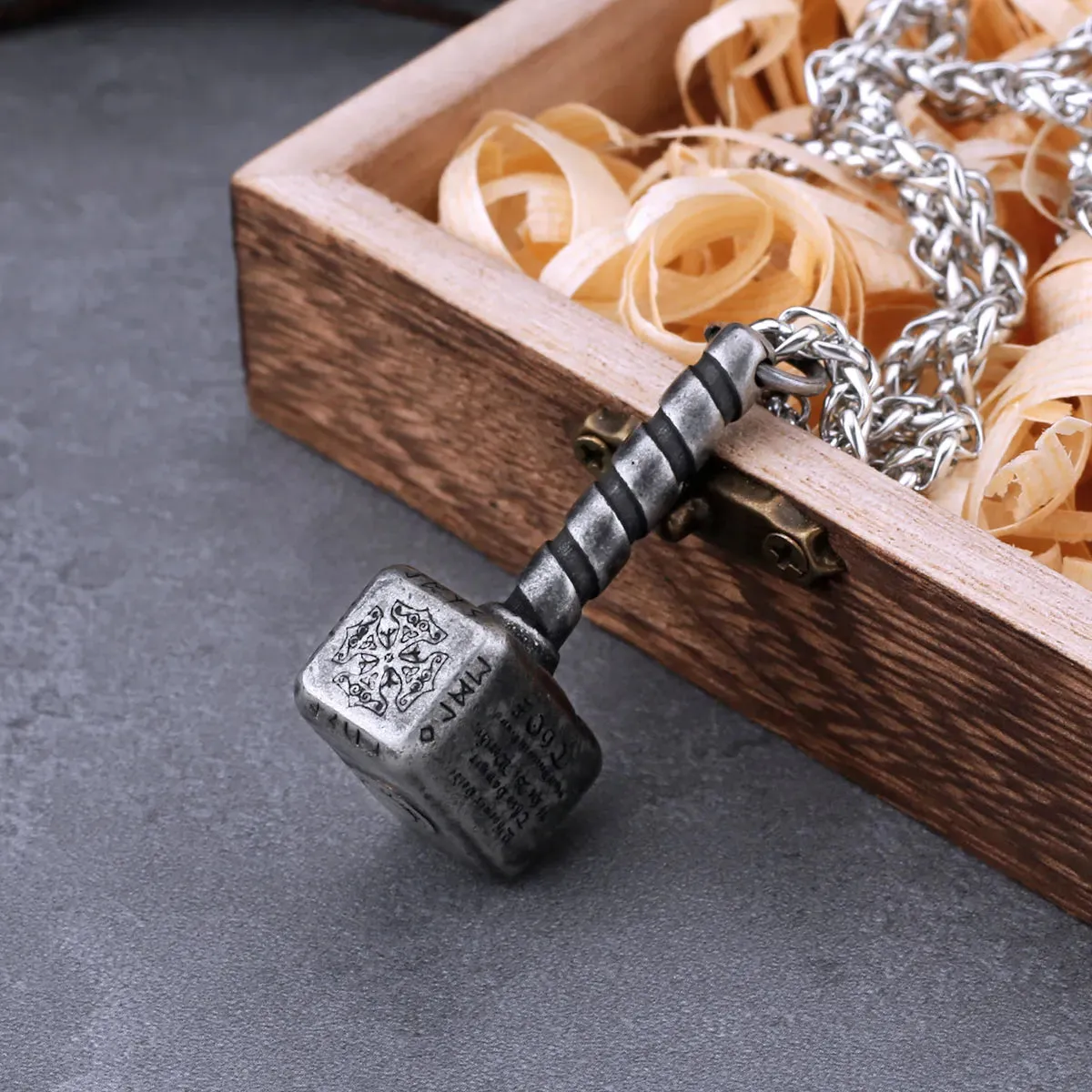 Viking Thor Hammer Mjolnir Necklace