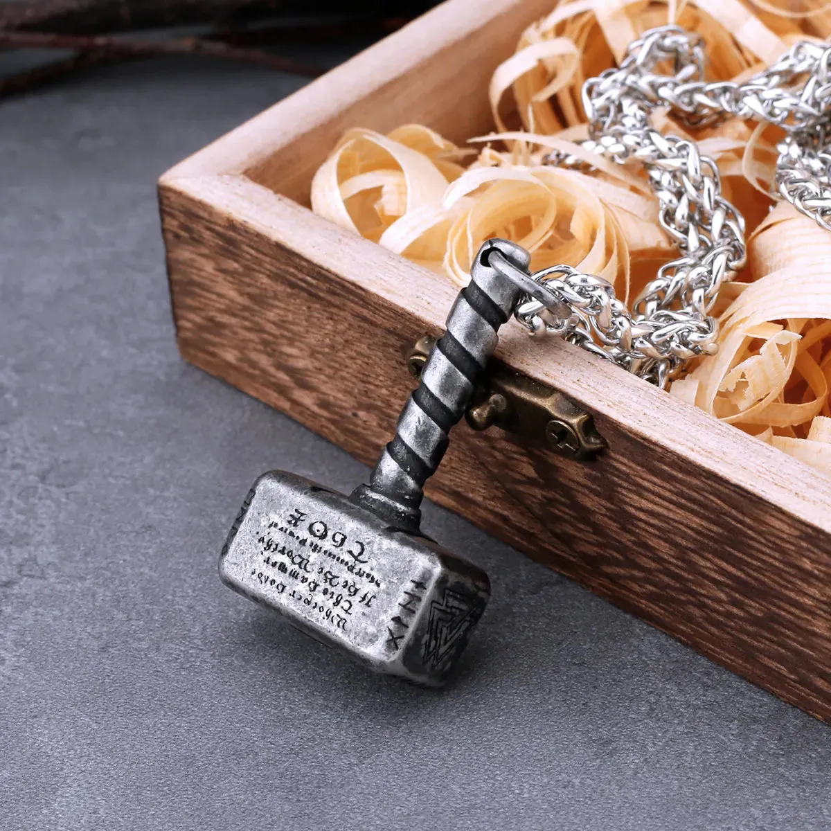 Viking Thor Hammer Mjolnir Necklace